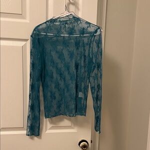 Elegant Teal Lace Blouse for Women